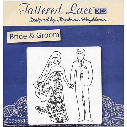 Tattered Lace. Bride & Groom Die. Die Cutting Cardmaking Scrapbooking Crafts