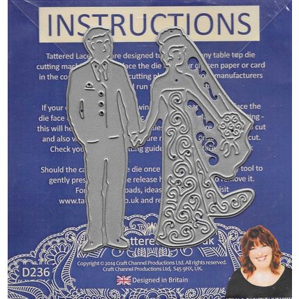 Tattered Lace. Bride & Groom Die. Die Cutting Cardmaking Scrapbooking Crafts