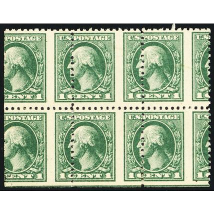 525, Mint NH (Left Two H) Misperfed Error Block of Six - Stuart Katz