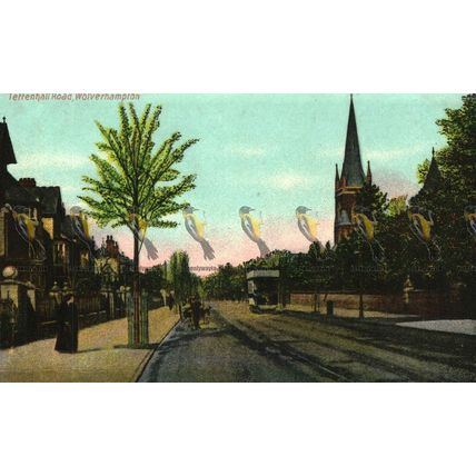Tettenhall Road, Wolverhampton, Staffs, Rare Postcard, 1900s