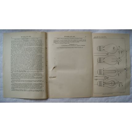 1890 Patent No. 16,613 fixing filaments incandescent lamps Joseph Mohrle, Munich