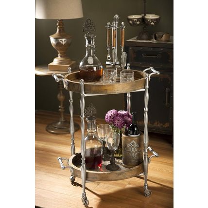 Heritage Collection Wood and Metal Inlay Wine Chiller