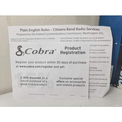 COBRA 25 LTD Classic CB Radio | 40-Channel Black/Chrome | Mic + Cables + Mounts