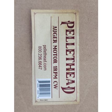 Pellethead Earth Sense Auger Stove Feed CW Motor Replacement H5886 12046 PH-CW1