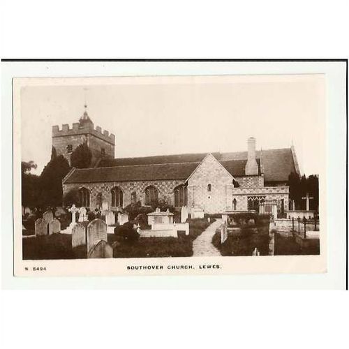 Sussex LEWES Southover Church Postcard by Kingsway (S.5494)