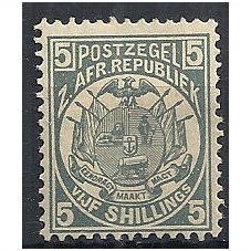 Transvaal 1885 SG185 5/- Slate Mounted Mint .. .