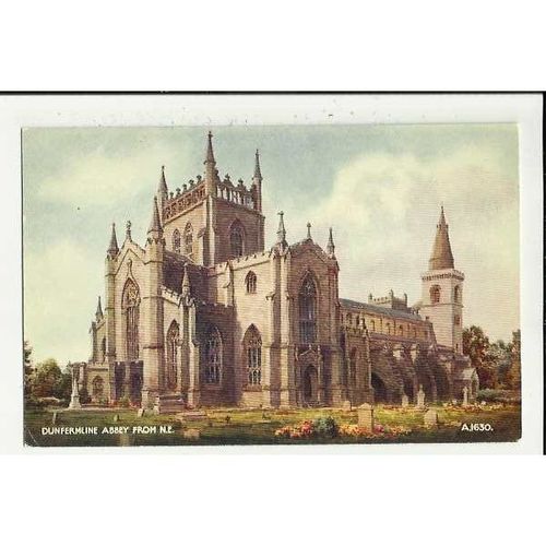 A1630 Scotland DUNFERMLINE Abbey Valentine "Art Colour" Postcard