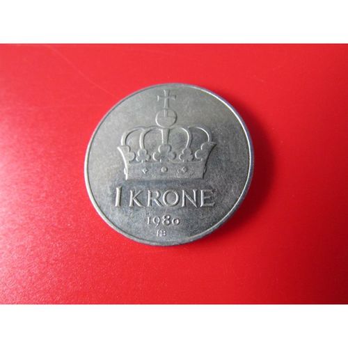 1980 NORWAY ONE KRONE FREE POST. AAF