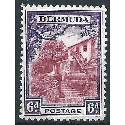 Bermuda 1936 SG104 6d Carmine Lake & Violet Mounted Mint .. ..
