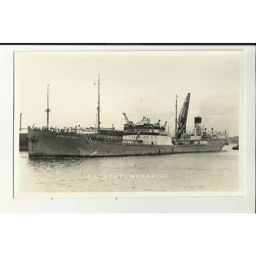 United Molasses Co. MV ATHELMONARCH Postcard by Feilden