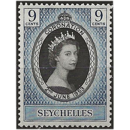 Sarawak 1953 SG173 9c Black & Deep Blue Coronation Unmounted Mint .. .