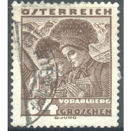 Austria 1934 - SG732 - 64g brown - Vorarlberg - used