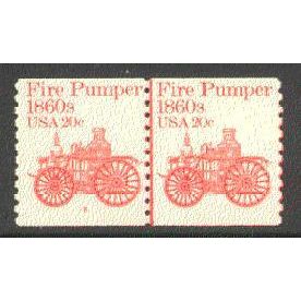 1908 20c Fire Pumper Fine MNH Dry Gum CNP Left 5 P0357