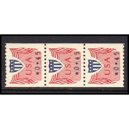 CVP31 45c Shield Very Fine MNH Dry Gum Strip of 3 PA5232