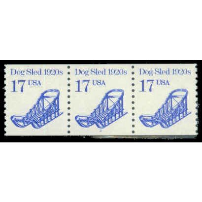 2135 17c Dog Sled Very Fine MNH Dry Gum PNC 2/3 R0466