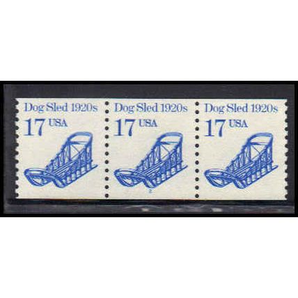 2135 17c Dog Sled Very Fine MNH Dry Gum PNC 2/3 PA2678