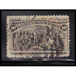 Used 237 10c Columbus Presenting Natives Barely Clears K1198