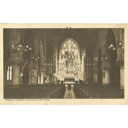 Warwickshire ACOCKS GREEN St Mary's Church Interior Postcard (RA)