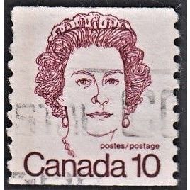 CANADA, 1976 10c ERII coil, SG 711 (Scott #605), used