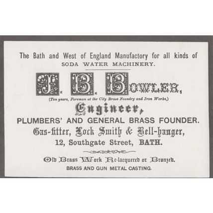 Bath Avon Plumber Soda Machine Factory Makers Locksmith Gun Plumbers Postcard