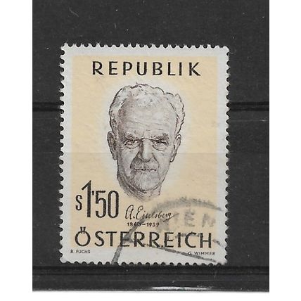 Austria.Birth Century of Dr.Anton Eiselsberg (surgeon) stamp.Fine Used.Aug22a