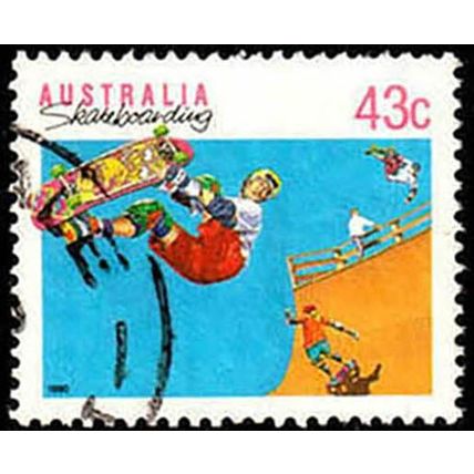 Australia 1990 Sport Skateboarding 43c Used Stamp