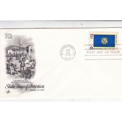 United States 1976 South Dakota State Flag FDC Washington DC cancel Unaddressed