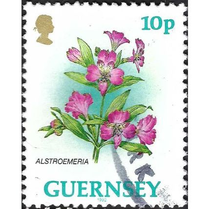 GUERNSEY, FLOWER, Alstroemeria, flowers 1992, 10p