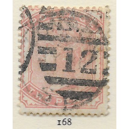 2d PALE ROSE QV GB 1880 USED CLASSIC SG168 168 SG BOW PMK