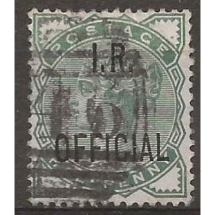1882 O1 1/2d Deep Green IR Official Good+ Used . .