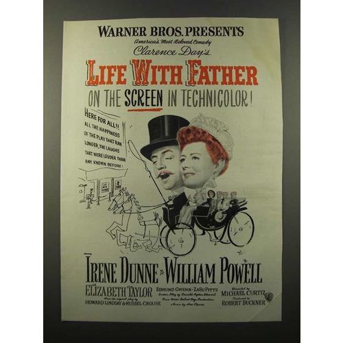 1947 Life With Father Movie Ad - Irene Dunne, W. Powell
