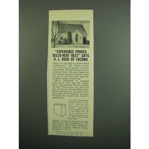 1950 Delco Heat Conditionair Ad - Experience Proves