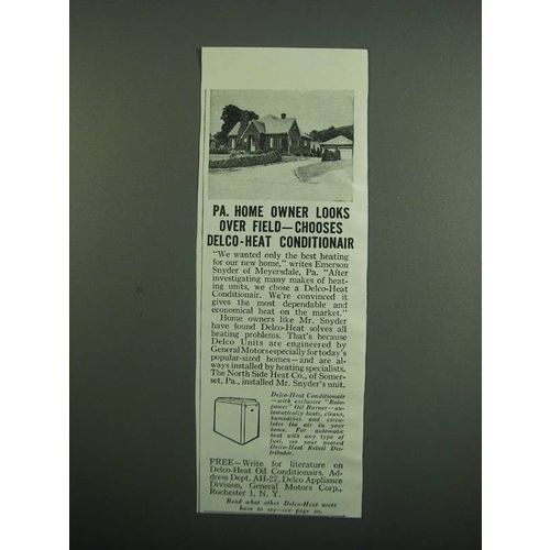 1950 Delco Heat Conditionair Ad - PA. Home Owner Looks