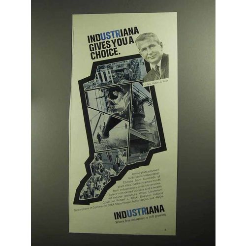 1968 Indiana Department of Commerce Ad - Gives Choice