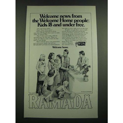 1974 Ramada Inn Ad - Welcome News From the Welcome Home People