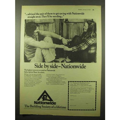 1974 Nationwide Building Society Ad - Get Saving