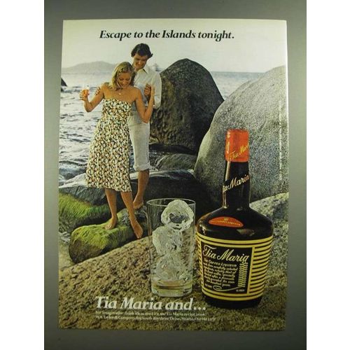 1979 Tia Maria Maria Liqueur Ad - Escape to the Islands