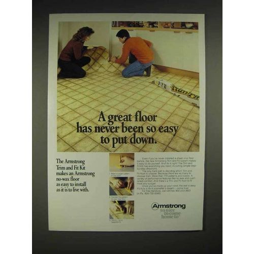 1983 Armstrong Trim and Fit Floor System Ad