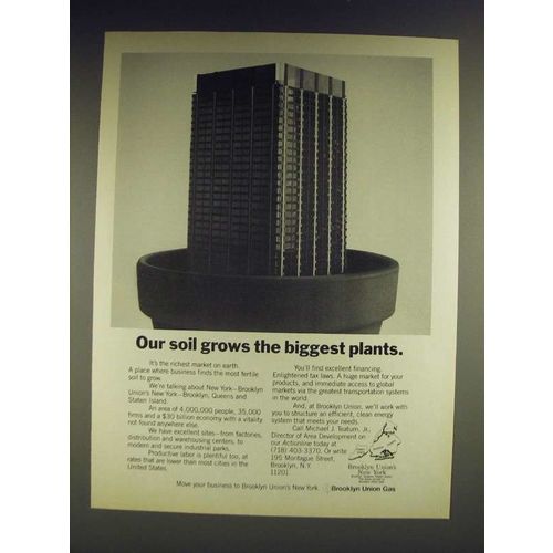 1985 Brooklyn Union Gas Ad - Our soil grows the biggest plants