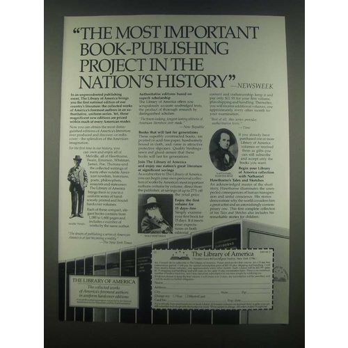 1985 The Library of America Ad - Book-Publishing