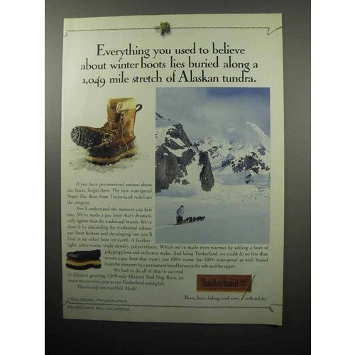 1989 Timberland Super Pac Boot Ad - Alaskan Tundra