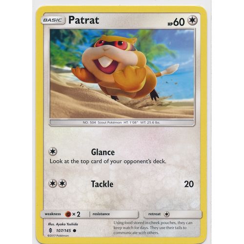 Pokemon Sun & Moon Guardians Rising 107/145 Patrat