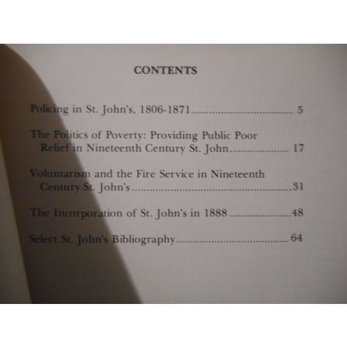 Aspects of Nineteenth Century St.John's Municipal History