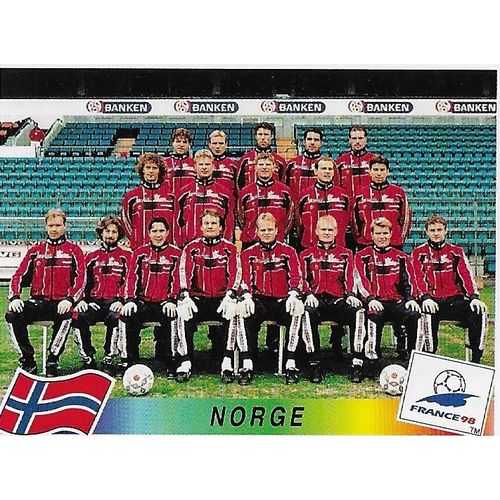 Panini's FIFA World Cup France 1998 Stickers: No.67 - Norge Team