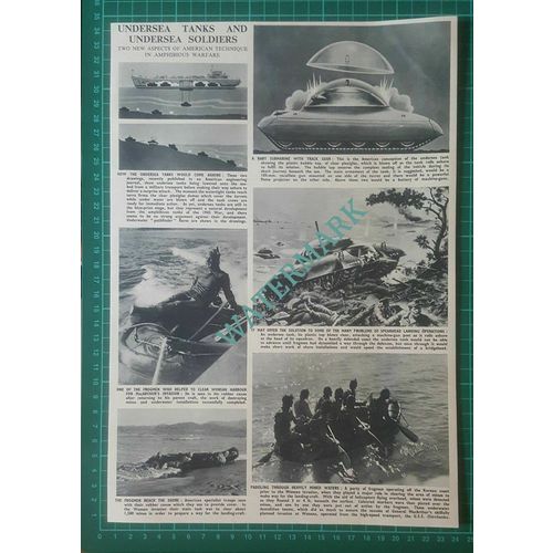(X533) Undersea Tanks And Warfare Wonson Invasion - 1950 Clip