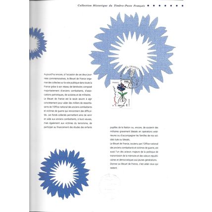 Mi 6025 DP: Doc. philatélique: 80th Anniversary of the Charity 'Bluet de France.