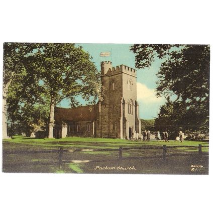 PARHAM CHURCH, SUSSEX unused vintage postcard =