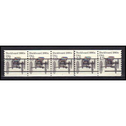 2124a 4.9c Buckboard Fine MNH Dry Gum PNC 1/5 Gap 1R X0551