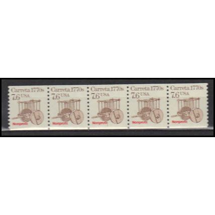 2255 7.6c Carreta Fine MNH Dry Gum PNC 1/5 X2918