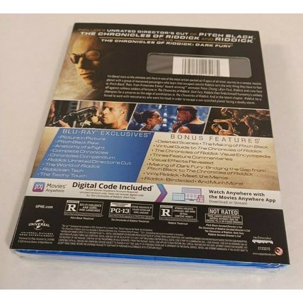 Riddick The Complete Collection (Blu-ray) Slipcover-NEW-Box Shipping